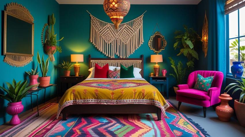 Stunning Vibrant Bohemian Living Room Home Decor Ideas for a Bold and Cozy Interior Transformation 2