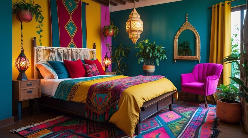 Stunning Vibrant Bohemian Living Room Home Decor Ideas for a Bold and Cozy Interior Transformation 3