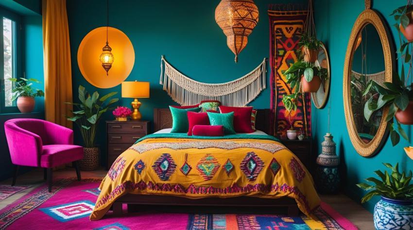Stunning Vibrant Bohemian Living Room Home Decor Ideas for a Bold and Cozy Interior Transformation 4