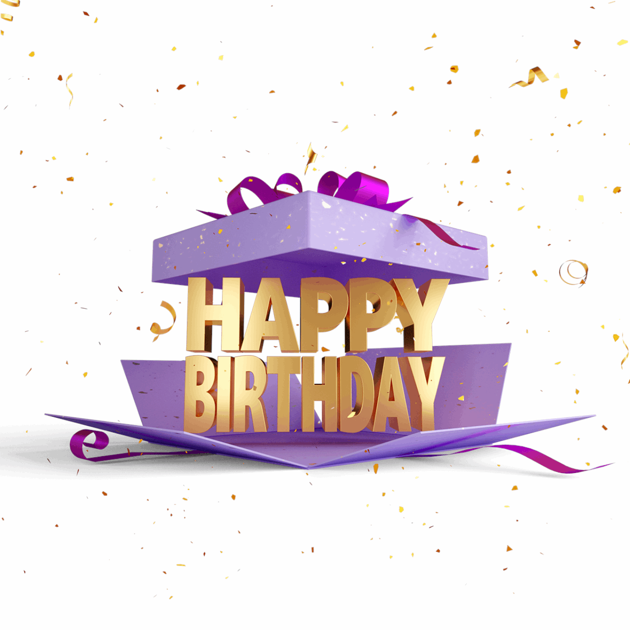 Birthday Cake Png ThreeDimensional Birthday Gift Box