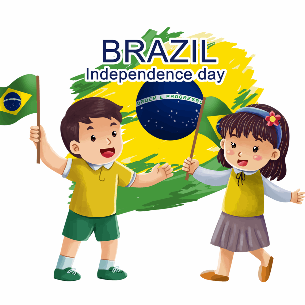 Brazil Independence Day Kids Illustration Png Image Free Download 11