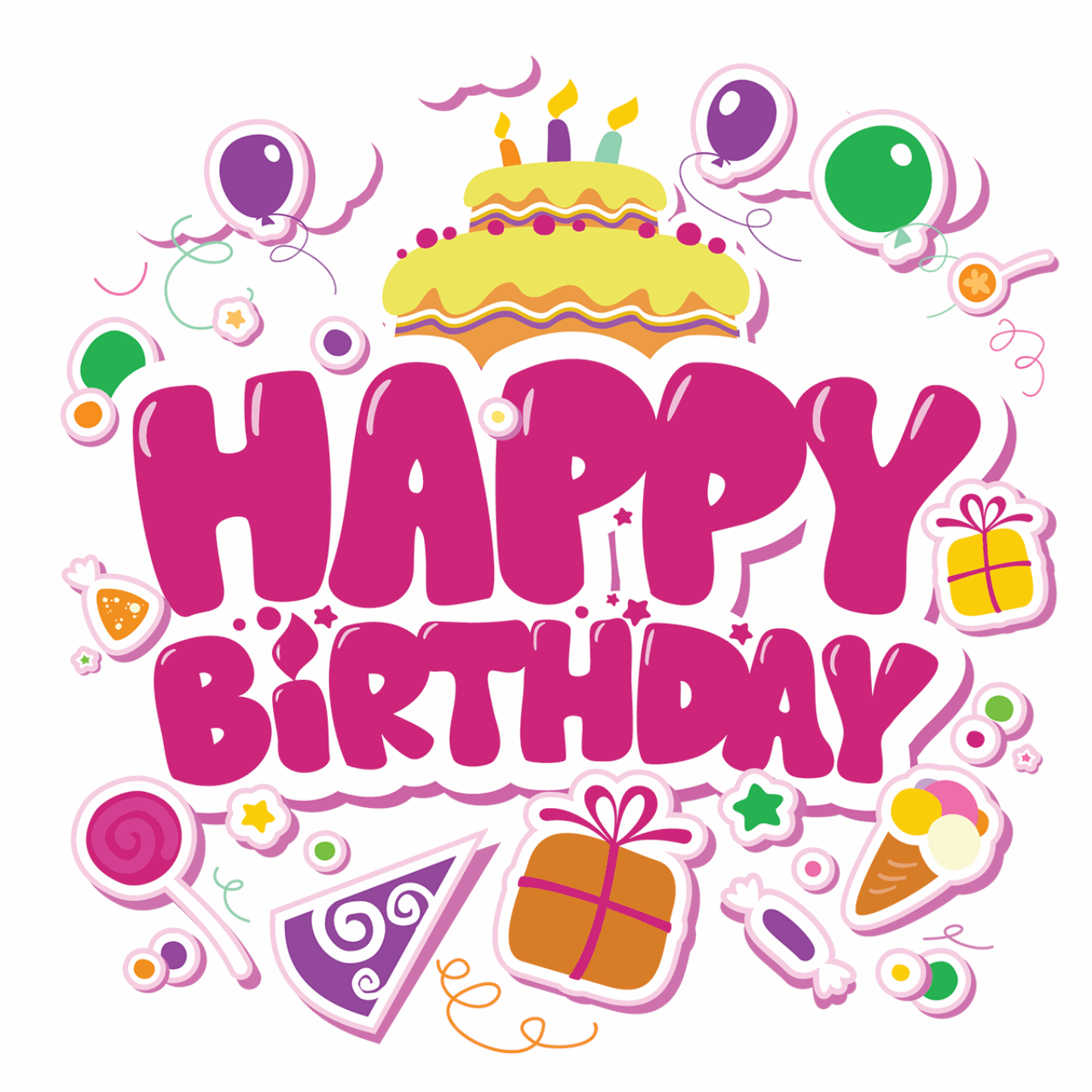 Birthday Cake Png Colorful Birthday With Cake And