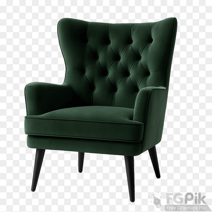 Armchair isolated on white background