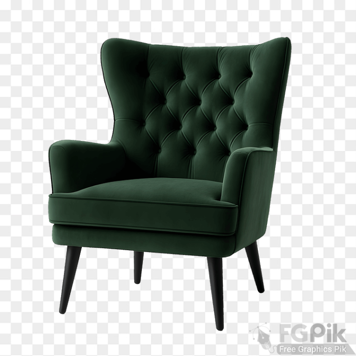 Armchair isolated on white background