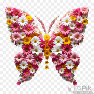 Butterfly with flowers 1