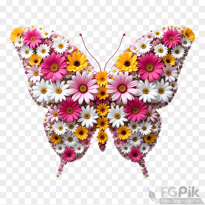 Butterfly with flowers 2