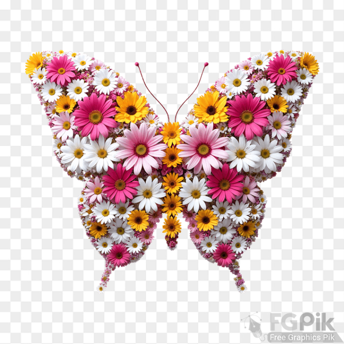 Butterfly with flowers 2