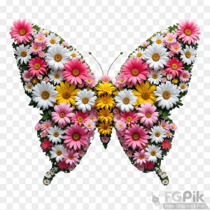 Butterfly with flowers 3