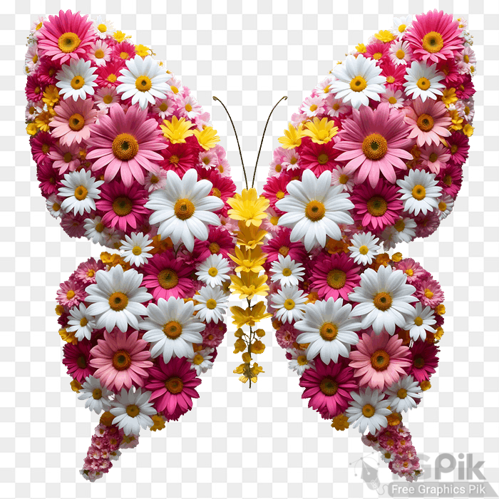 Butterfly with flowers 4