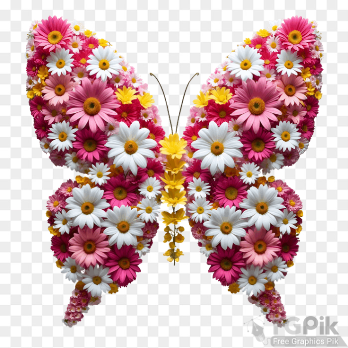 Butterfly with flowers 4