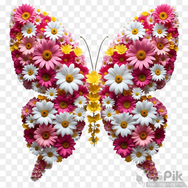 Butterfly with flowers 4