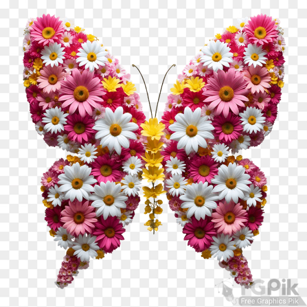 Butterfly with flowers 4